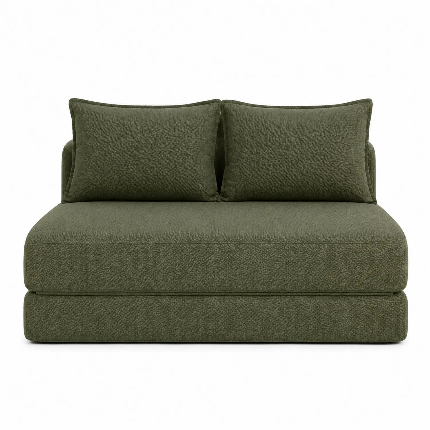 Sofa z poliestru zielona 200 cm