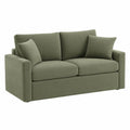 Zielona Sofa Dwumiejscowa z Welurową Powierzchnią 200cm