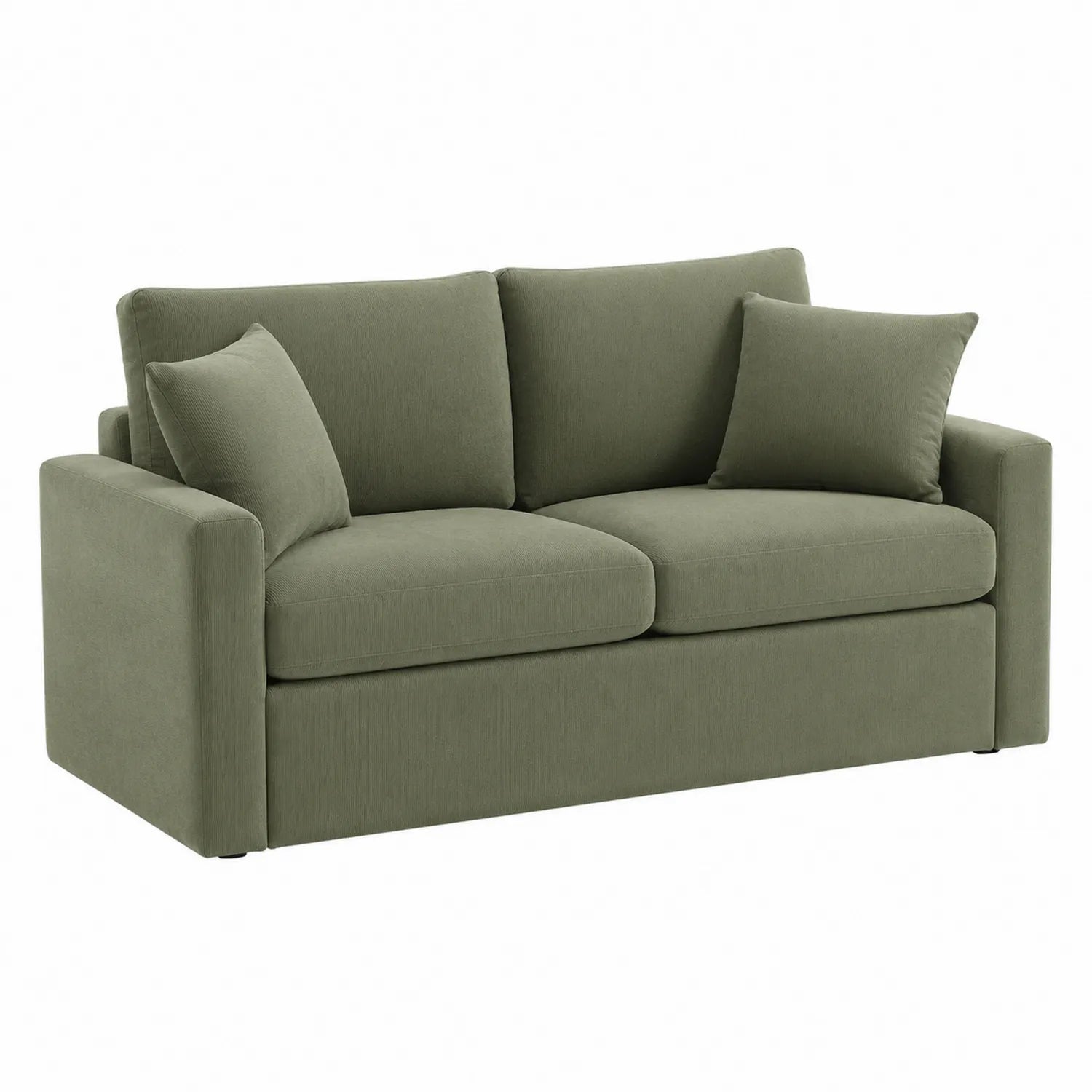 Zielona Sofa Dwumiejscowa z Welurową Powierzchnią 200cm