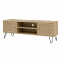 Szafka RTV drewniana z rattanowymi drzwiami 160x40x50 cm
