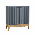 Szafka kredensowa MDF z drewna dębowego szara 80cm x 90cm x 40cm