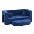 Modułowa sofa z weluru granatowy 200x100x85 cm