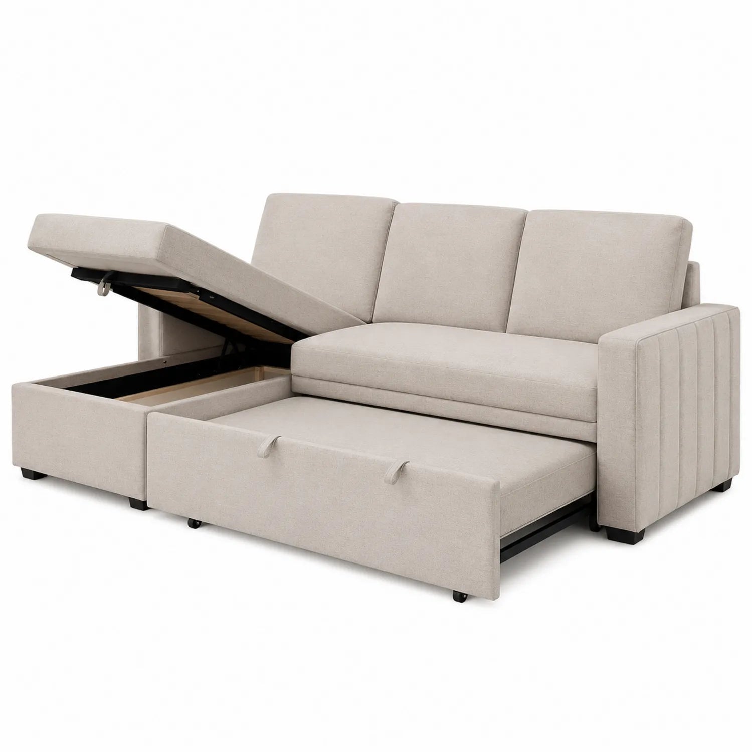 Rozkładana sofa z funkcją przechowywania 200 cm x 90 cm x 85 cm