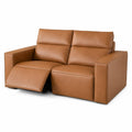 Sofa skórzana rozkładana brązowa