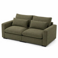 Dwuosobowa sofa z tkaniny oliwkowej